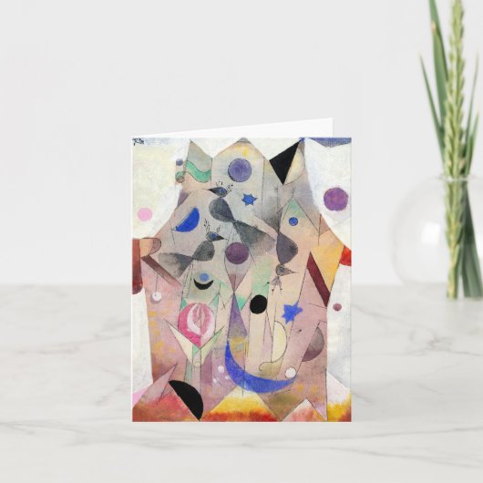 Perzische nachtegalen door Paul Klee, Abstracte ku Kaart (Voorkant)