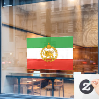 Perzische Nationale Leeuw Zon Met Kroon Pahlavi Ir Raamsticker