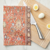 Perzische neerwaartse druk op de zijde theedoek (Quarter Fold)