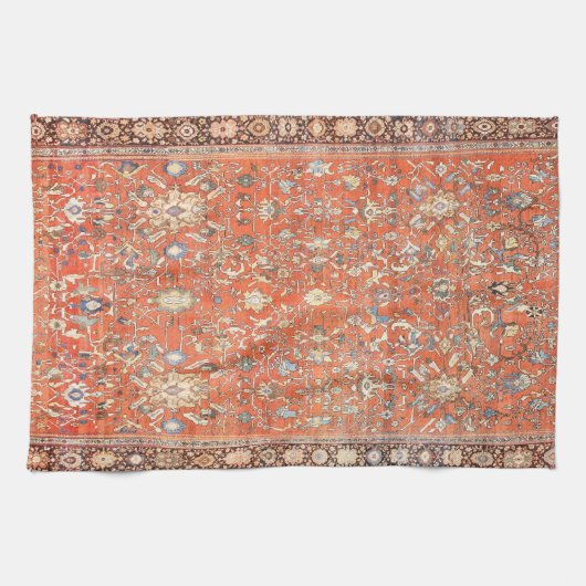 Perzische neerwaartse druk op de zijde theedoek (Horizontaal)