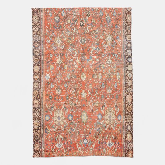 Perzische neerwaartse druk op de zijde theedoek (Verticaal)