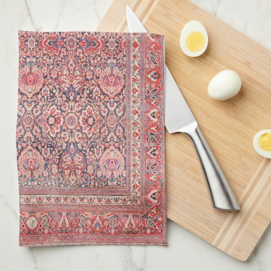 Perzische neerwaartse druk op de zijde theedoek (Quarter Fold)