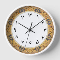 Perzische Nummers klokken met Farsi Numerals
