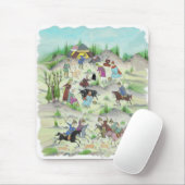 Perzische oorlogscène muismat (Met muis)