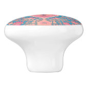 Perzische patroon deurknop keramische knop (Zijkant)