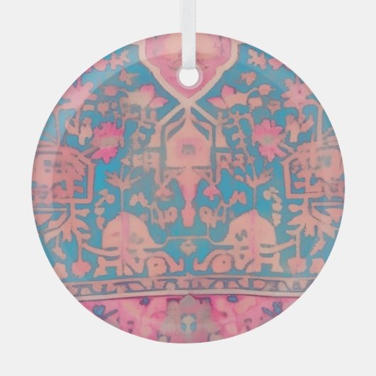 Perzische patroon glas decoratie (Voorkant)