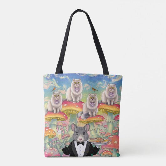 Perzische Perspectieven op Paddenstoelenvelden Tote Bag (Achterkant)