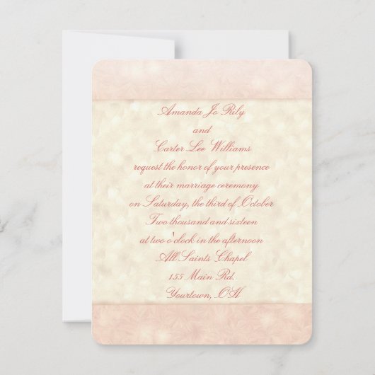 Perzische perzikenbloemen en paardenweddenschappen kaart (Achterkant)