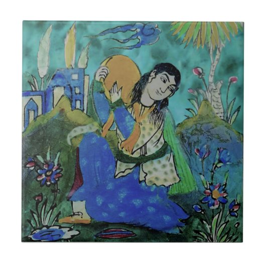 Perzische perzische perzikaanse perussionistische tegeltje (Voorkant)