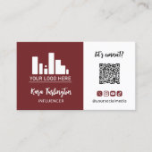 Perzische Plum Logo QR Code Foto Sociale Media Visitekaartje (Voorkant)