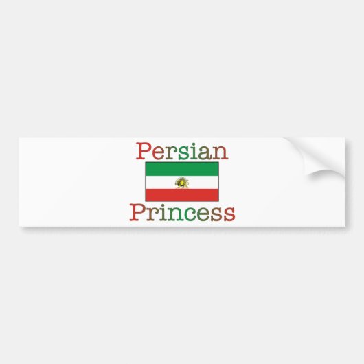 Perzische prinses Flag Bumpersticker (Voorkant)