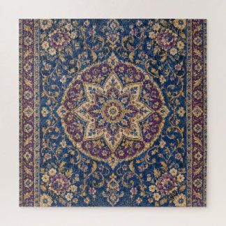 Perzische Puzzel Koninklijk Blauw Vintage Bloemstu