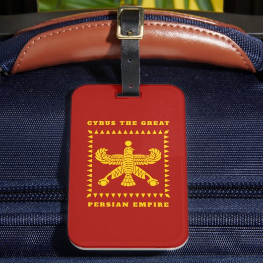 Perzische Rijk Cyrus de Grote Achaemenidische Shah Bagagelabel (Voorkant Insitu 2)