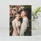  Perzische Roos Lace Foto bruiloft Bedankkaart (Staand voorkant)