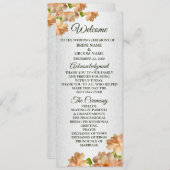 Perzische Rozen Floral Silver Glitter Elegant Wedd Programmakaart (Voorkant / Achterkant)