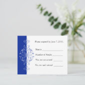 Perzische RSVP-kaart met scroller RSVP Kaartje (Staand voorkant)