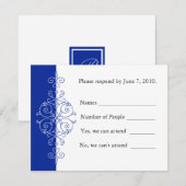 Perzische RSVP-kaart met scroller RSVP Kaartje (Voorkant / Achterkant)