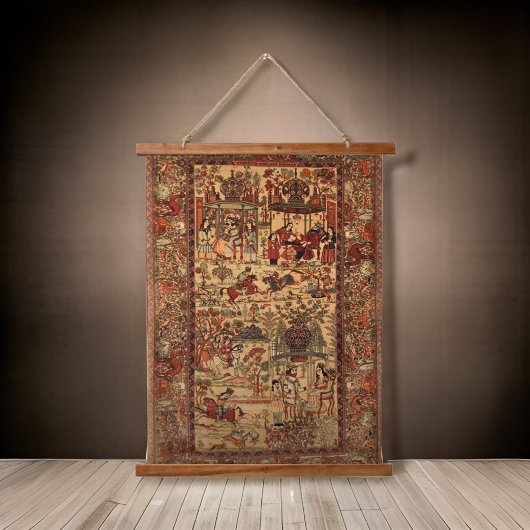 Perzische Rug Knights Teheran Gold Design Hangend Wandkleed