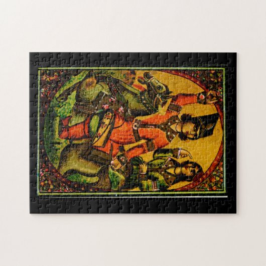 Perzische ruiter legpuzzel (Horizontaal)