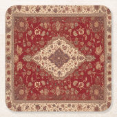 Perzische tapijt look design kartonnen onderzetters (Voorkant)