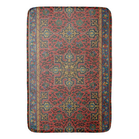 Perzische tapijt rood blauw Classic Badmat (Voorkant Verticaal)