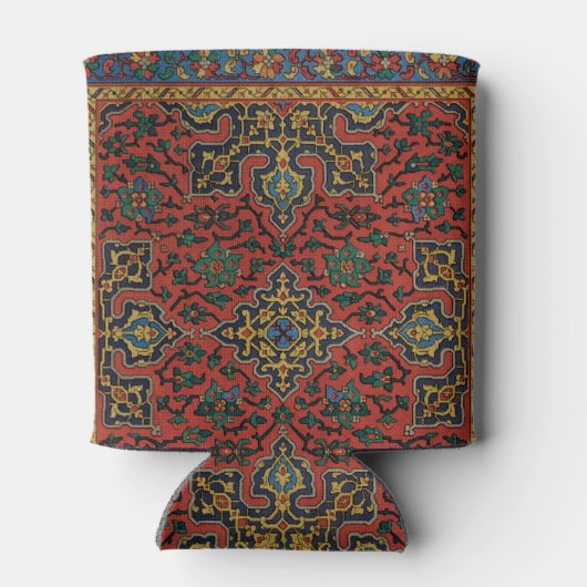 Perzische tapijt rood blauw Classic Blikjeskoeler (Achterkant)