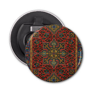 Perzische tapijt rood blauw Classic Button Flesopener