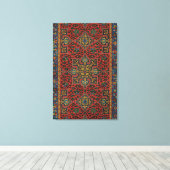 Perzische tapijt rood blauw Classic Canvas Afdruk (Insitu (Houten vloer))