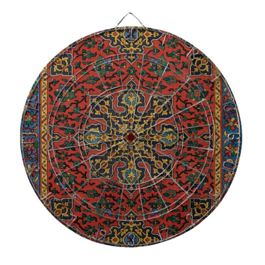 Perzische tapijt rood blauw Classic Dartbord (Voorkant)