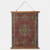 Perzische tapijt rood blauw Classic Hangend Wandkleed (Voorkant)