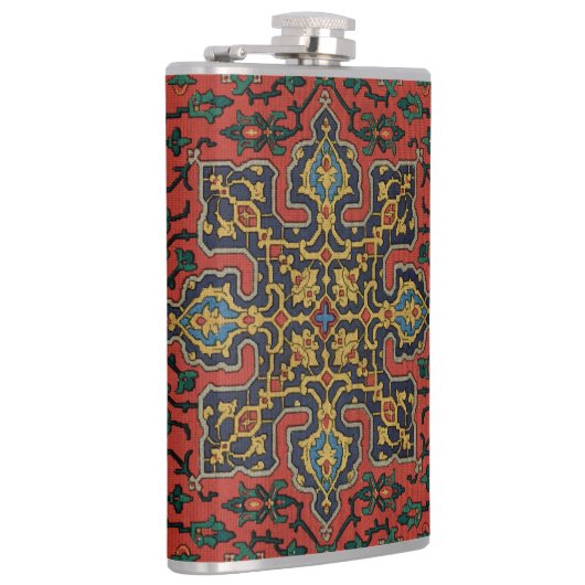 Perzische tapijt rood blauw Classic Heupfles (Rechts)