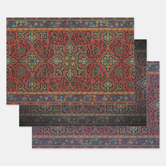 Perzische tapijt rood blauw Classic Inpakpapier Vel (Set)