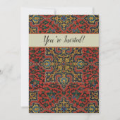 Perzische tapijt rood blauw Classic Kaart (Voorkant)