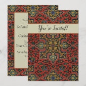 Perzische tapijt rood blauw Classic Kaart (Voorkant / Achterkant)