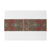 Perzische tapijt rood blauw Classic Uitnodigingen Wikkel (Achterkant Voorbeeld)