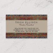 Perzische tapijt rood blauw Classic Visitekaartje (Achterkant)