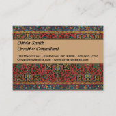 Perzische tapijt rood blauw Classic Visitekaartje (Voorkant)