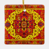 PERZISCHE TAPijt - Rood & Geel Keramisch Ornament (Voorkant)