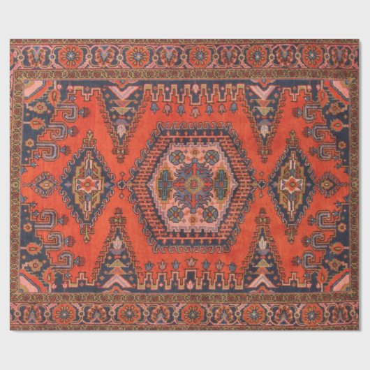 Perzische Tapijten Antiek Accent  Turks Retro Cadeaupapier (Vlak)