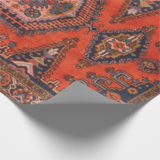 Perzische Tapijten Antiek Accent  Turks Retro Cadeaupapier (Hoek)