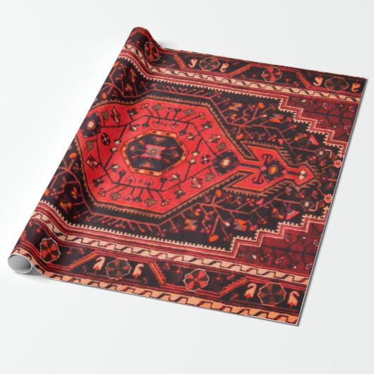 Perzische Tapijten Antiek Accent  Turks Retro Cadeaupapier (Uitgerold)