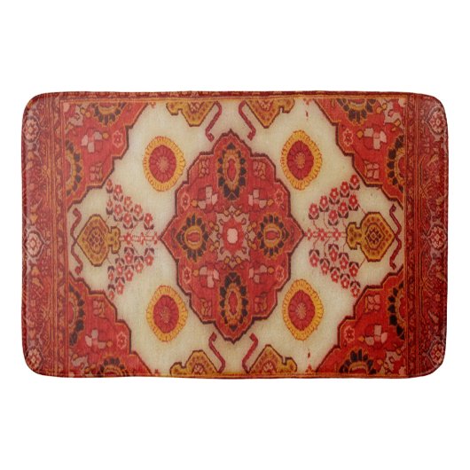 Perzische tapijten in koperen kleur badmat (Voorkant)