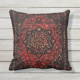 Perzische tapijten in roos gekleurd veld buitenkussen