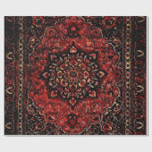 Perzische tapijten in roos gekleurd veld cadeaupapier (Vlak)