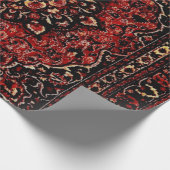 Perzische tapijten in roos gekleurd veld cadeaupapier (Hoek)