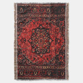 Perzische tapijten in roos gekleurd veld deken (Voorkant Verticaal)