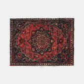 Perzische tapijten in roos gekleurd veld fleece deken (Voorkant (Horizontaal))