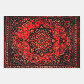 Perzische tapijten in roos gekleurd veld inpakpapier vel (Voorkant 3)