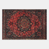 Perzische tapijten in roos gekleurd veld inpakpapier vel (Voorkant)