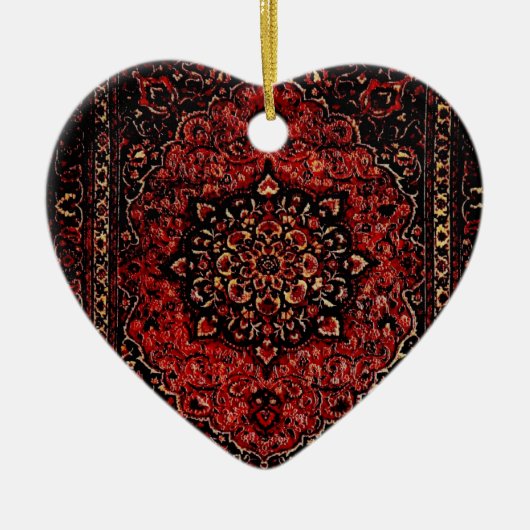 Perzische tapijten in roos gekleurd veld  keramisch ornament (Voorkant)